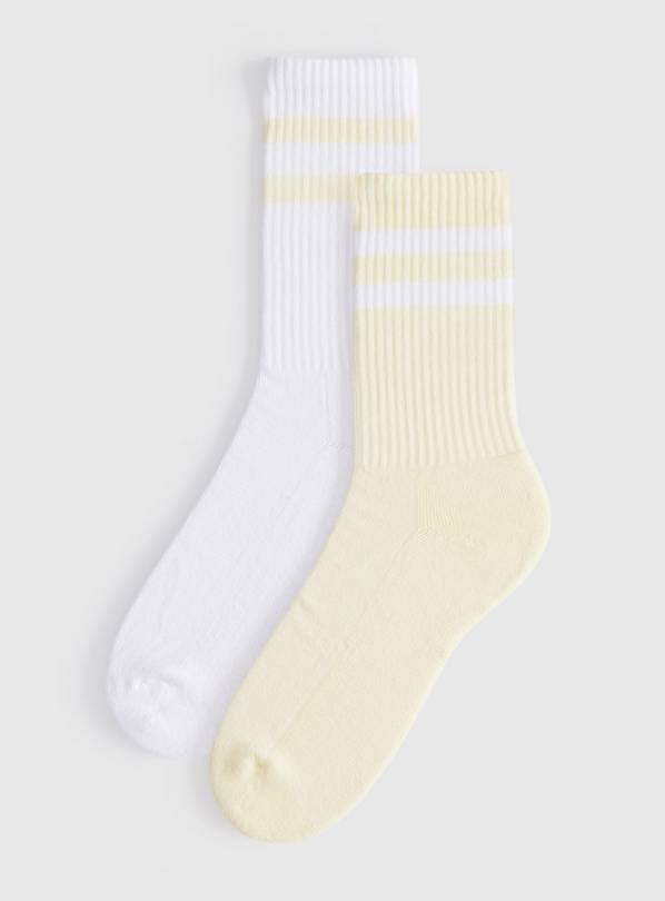 Sporty Ribbed Ankle Socks 2 Pack 4-8